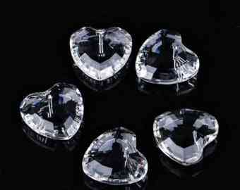 45mm hartvorm kristallen prisma's voor kroonluchter opknoping, hanger, suncatcher, glaskunst, home decor, diy -