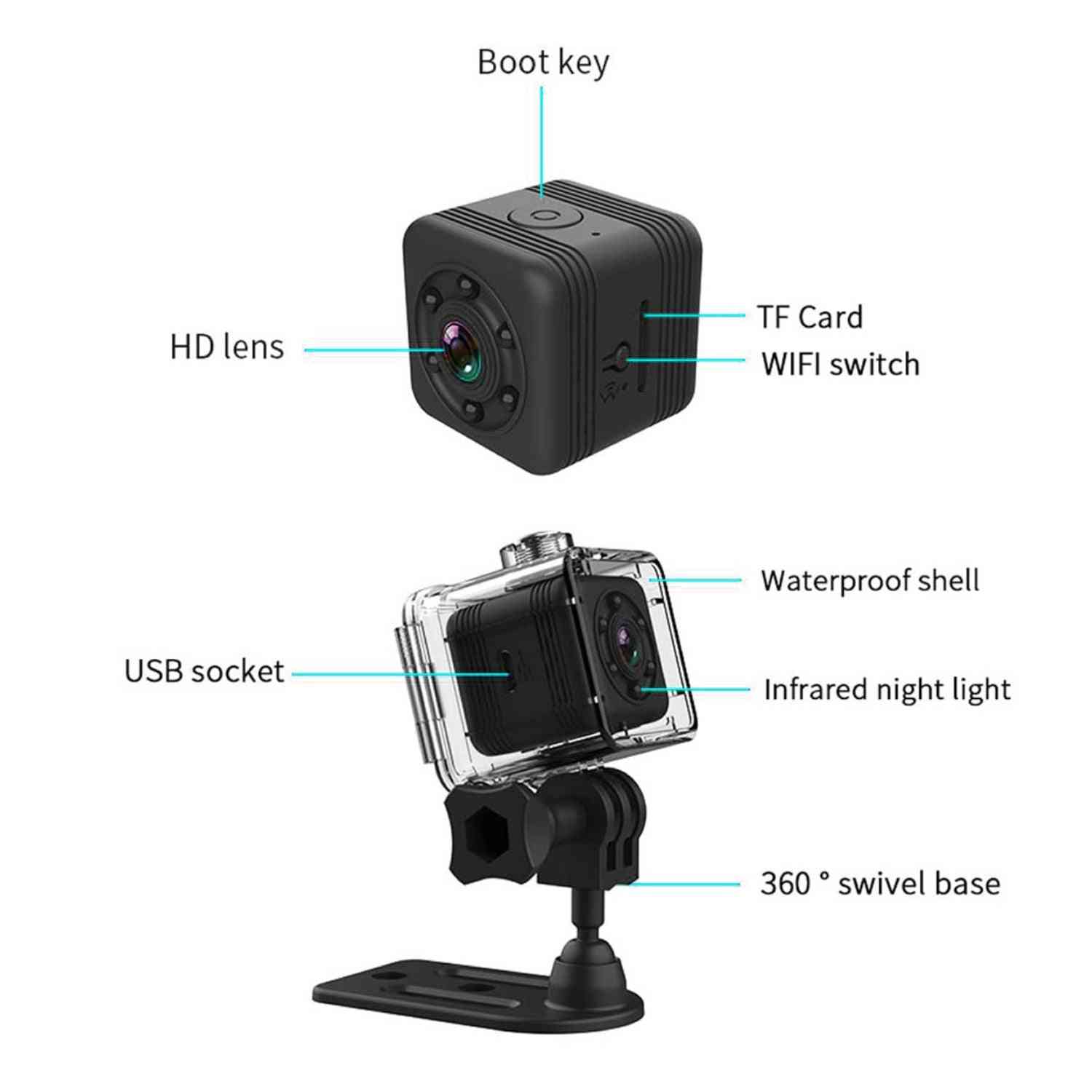 športna mini ip kamera sq29 za nočni vid, nepremočljiva video kamera, dvr mikro kamera sport