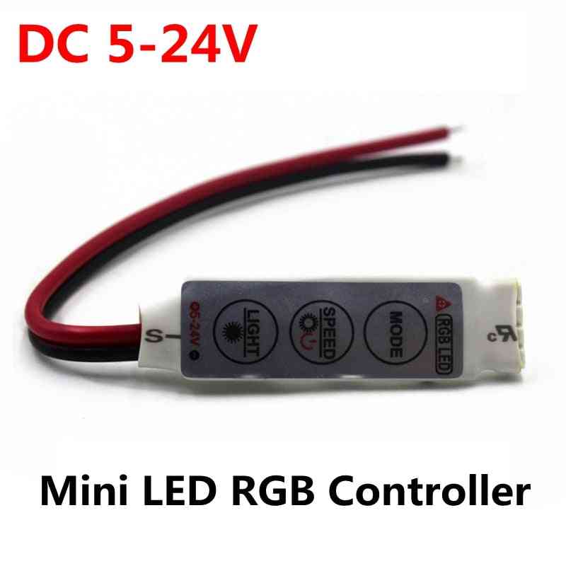 Mini 3 Keys Led Rgb Controller, Dimmer Driver For Rgb 5050/3528/2835/5730/5630/3014 , Smd Led Strip Lights