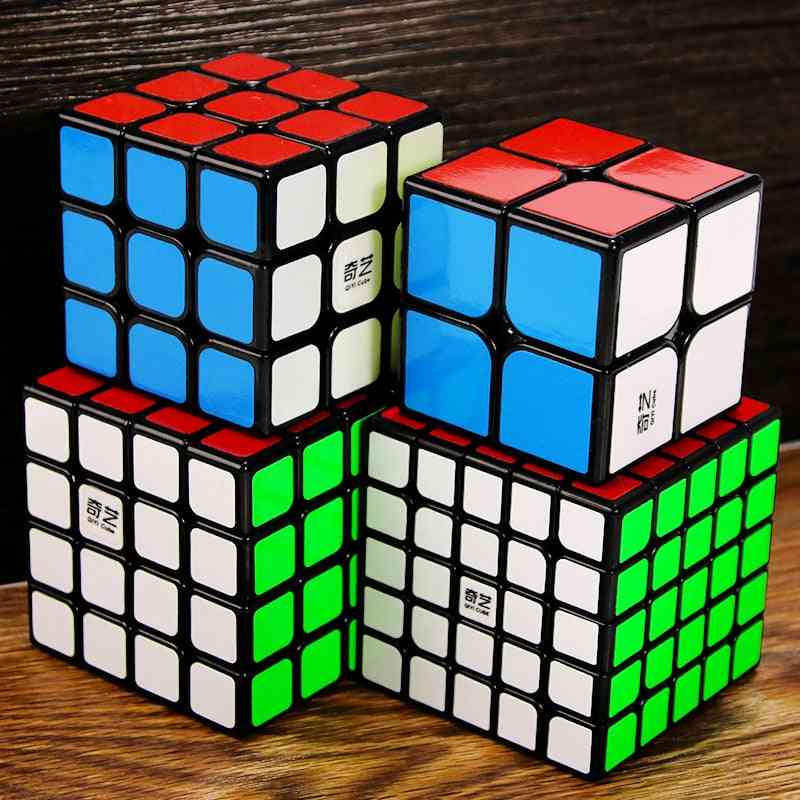 Qiyi 2x2, 3x3, 4x4, 5x5 Magic Cube - Jouet de jeu sans autocollant de vitesse de guerrier de puzzle professionnel - 2x2 sans autocollant