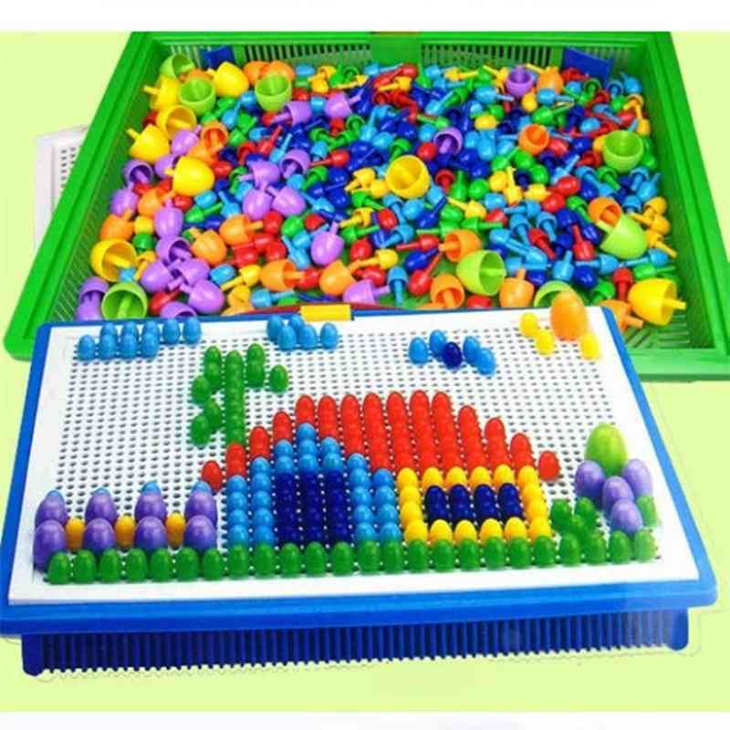 296 kappaletta / laatikko / pakattu viljan sieni-kynsihelmet - älykkäät 3D-pulmapelit palapeli lapsille lasten koululelut