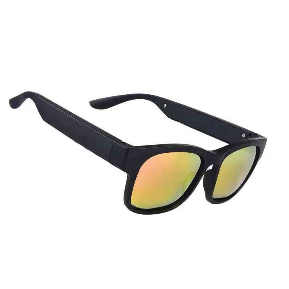 Smart bluetooth briller bluetooth 5.0 stereo headset udendørs solbriller til udvendige højttalere ip7 vandtæt - blå