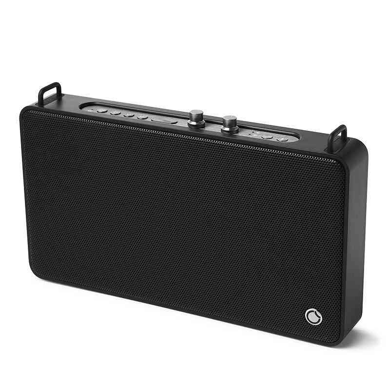 Bluetooth-Lautsprecher tragbar drahtlos, Hifi-Stereo-Lautsprecher, 20-W-Lautsprecher für 4-Treiber-Soundbox mit Mikrofon - schwarz