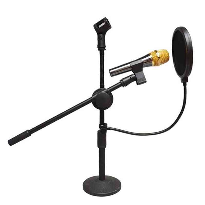 Yeti dedikeret mikrofon popfilter - stort dobbeltlags optagelse af u type med anti-spray netværk (sort) -