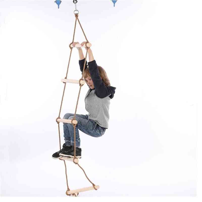 Wooden Rungs Rope Ladder - Climbing Fitness Equipment