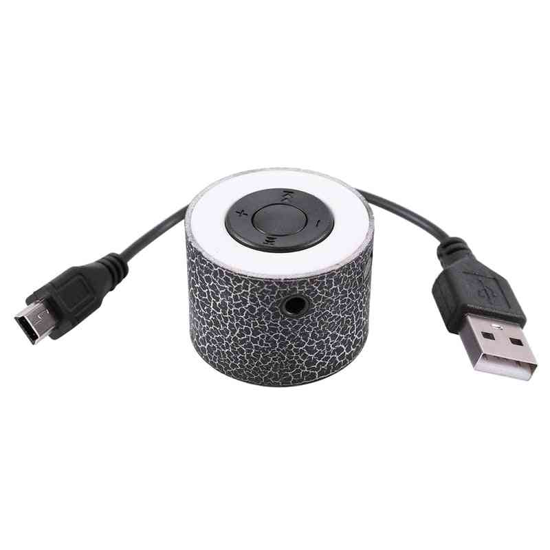 Tragbarer Mini-Stereo-Lautsprecher, Freisprech-Mikrofon tf SD-Karte u Disk MP3-HD-Sound-MP3-Musik-Player (schwarzes Bundle 1) -