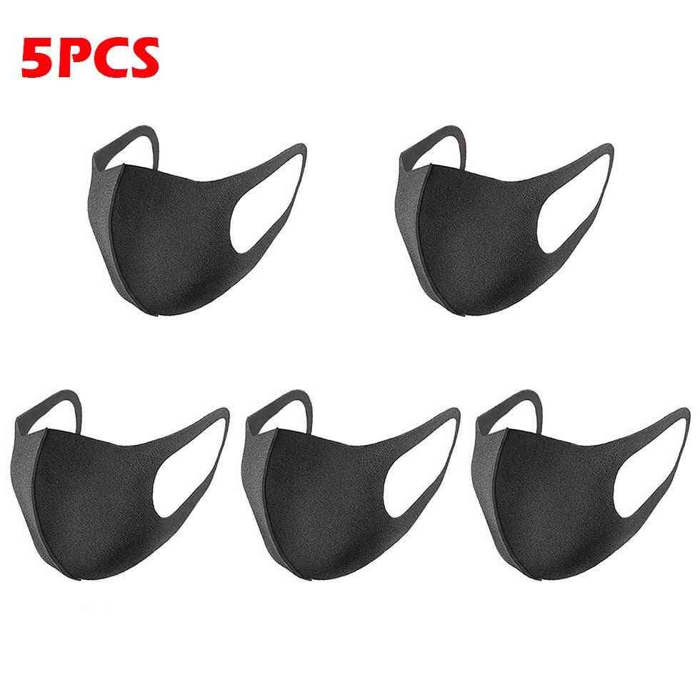 5pcs Face Mask Black Anti Dust  Masque