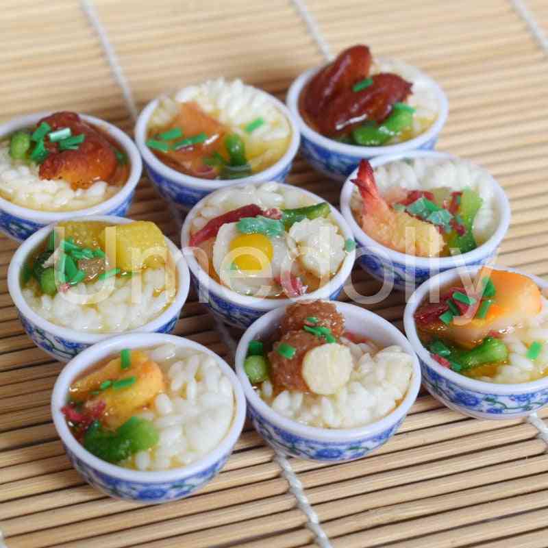 1:6 Miniature Dollhouse Bowl Rice- Mini Chinese Cuisine