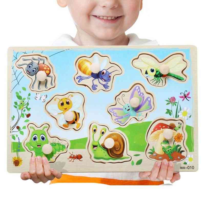 Hölzernes Handkratzbrettpuzzle für Kinder - Montessori-Spielzeug für die frühe Bildung - 1