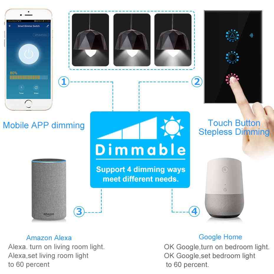 Wifi, Smart Touch-dimmer Switch For Lights