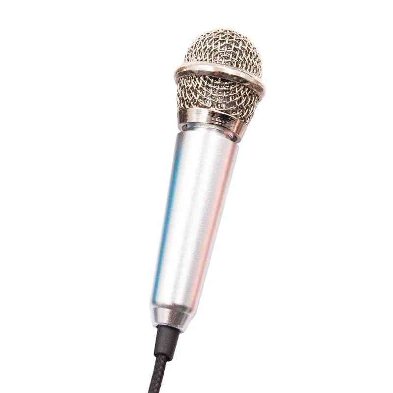 Handheld Mini Microphone, 3.5mm Double Track Plug For Smart Cell Phone/pc