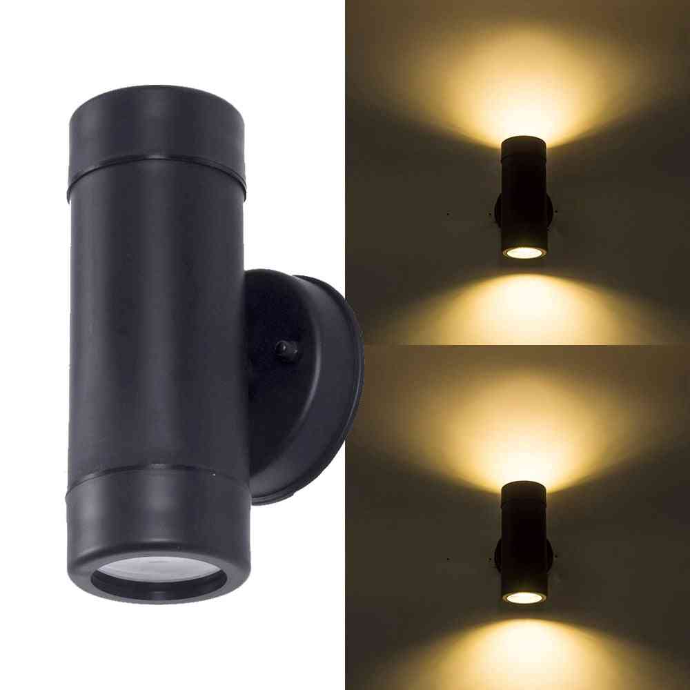 Moderne waterdichte up-down led buitenwandlamp - warm wit / zwart