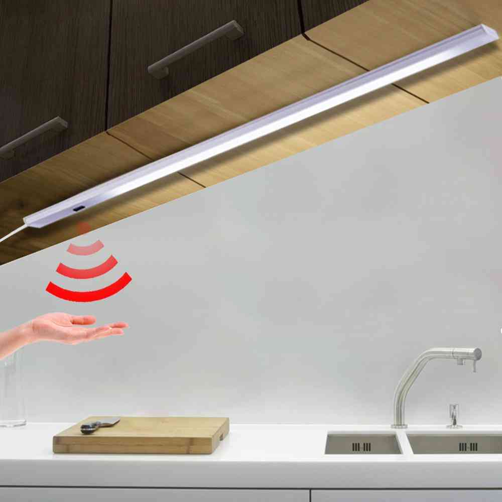 Candeeiro de parede LED inteligente com sensor de movimento do interruptor de varredura manual para armário de cozinha, corredor, WC, retroiluminação - alterável / 30 cm