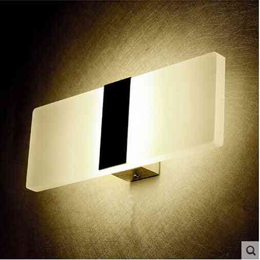 Mini LED Acryl lange Wandleuchte für Schlafzimmer, Bett, Wohnzimmer, Innen - weiß / 14cm / warmweiß