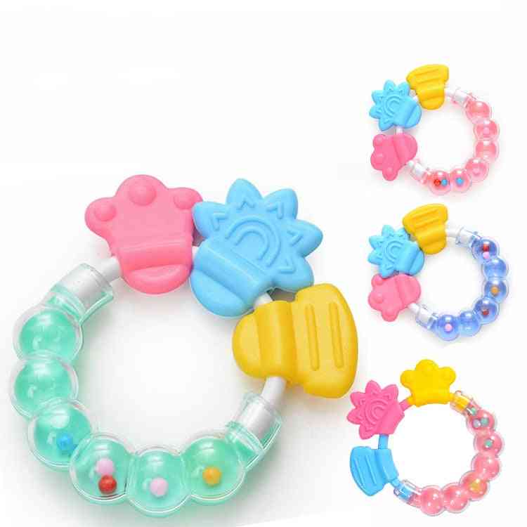 Baby Teething Molar Silicone Sticks And Chewable Rattle Circle Shower For