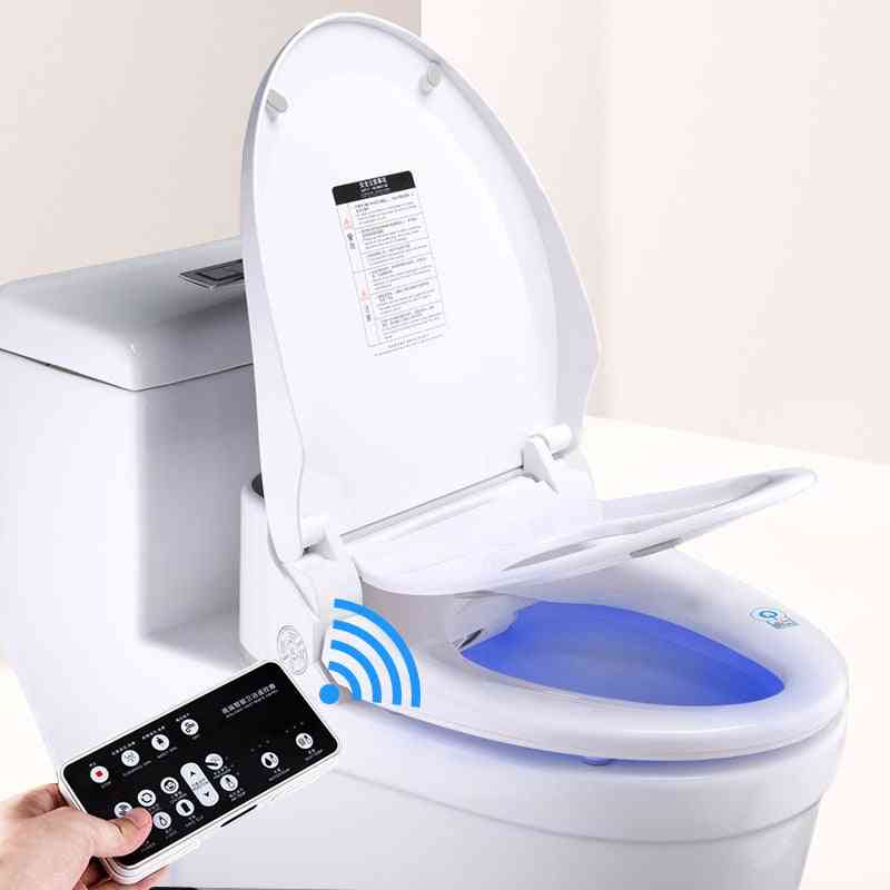 Smart toiletsæde med elektrisk bidet betræk - rent, tørt, sædeopvarmning - model 1 kort hvid / 110v-130v