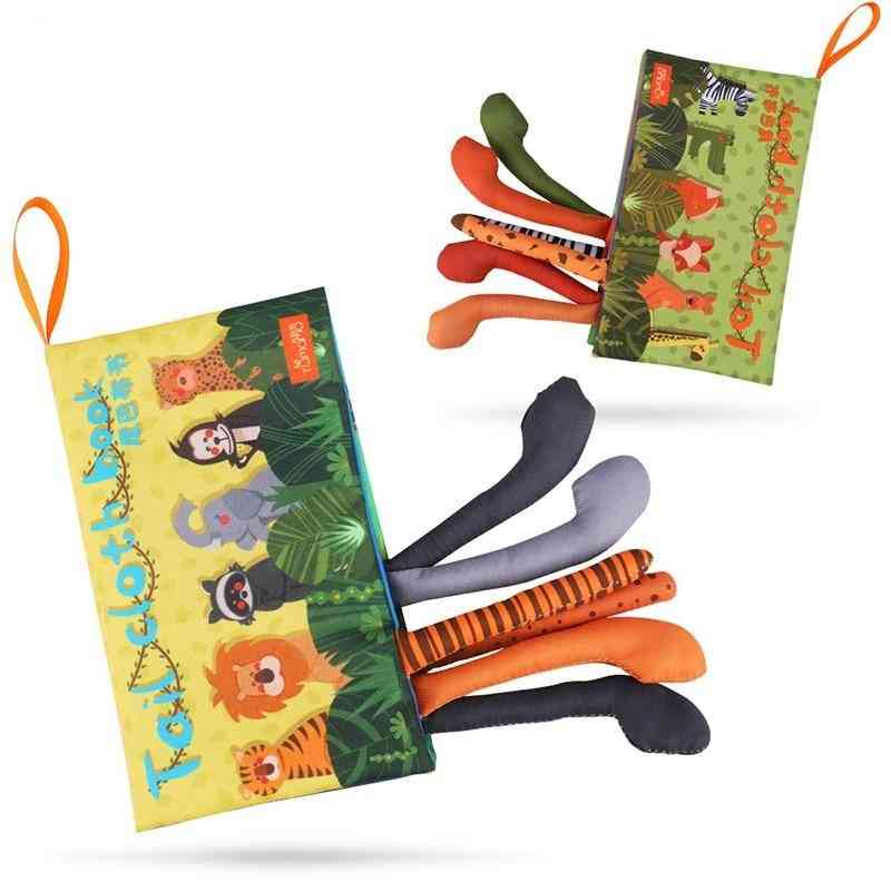 Baba csörgő mobil játék, puha állatfarkú ruhakönyv újszülött babakocsi lógó játék - baba oktatási játékok