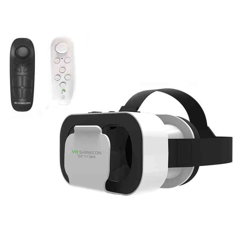VR Shinecon Box 5 Mini VR Brille 3D Brille Virtual Reality Brille VR Headset für Google Cardboard Smartp - VR White Controller