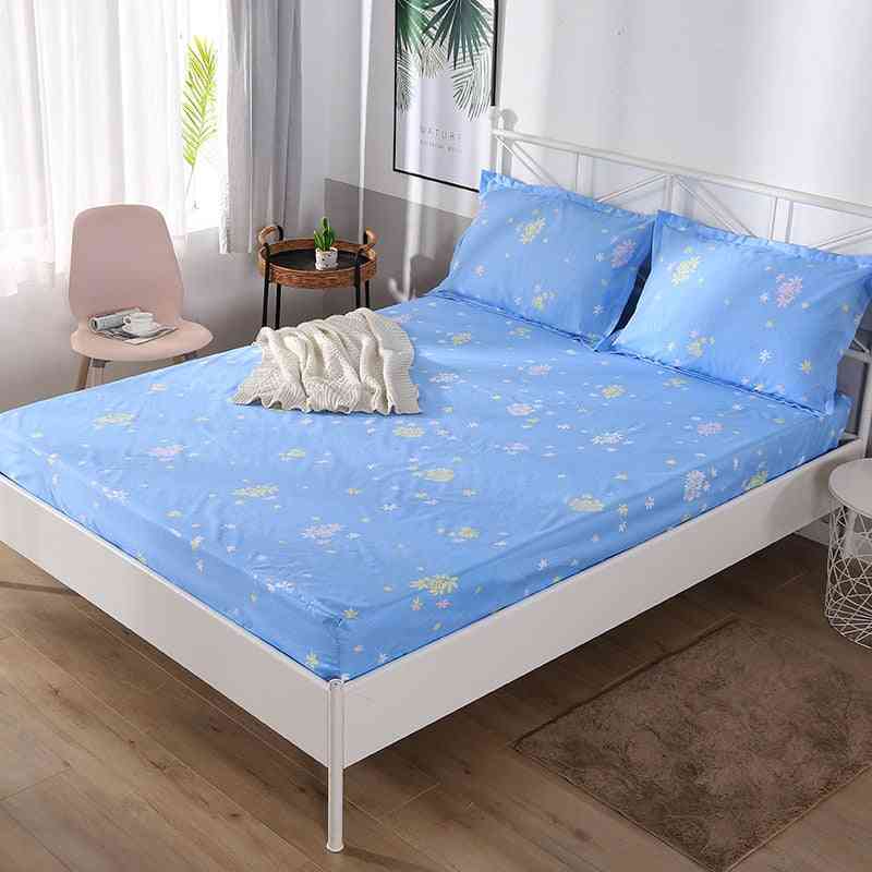 Soft, Cozy Breathable, High Elastic Printed Bed Sheet And Pillow Case Set