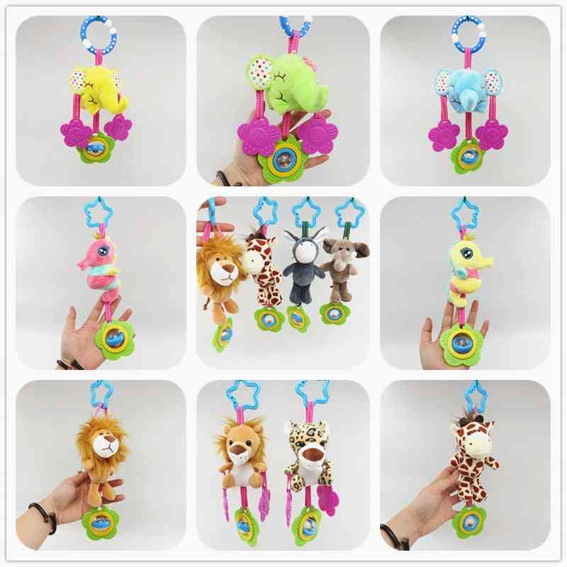 анимационни плюшени играчки - ръчно звънче бебешка количка креватче висящи дрънкалки