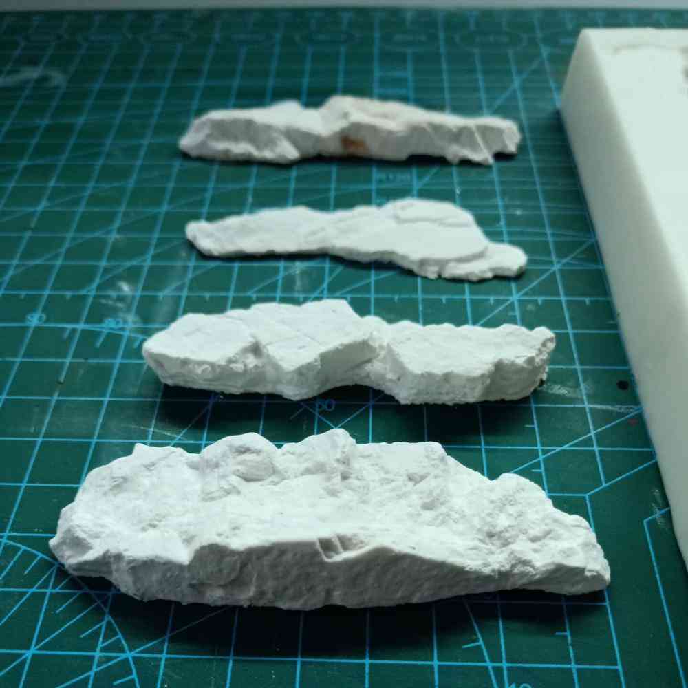 Miniatűr szilikagél hegyi kőzet penész forgatókönyv modell homok