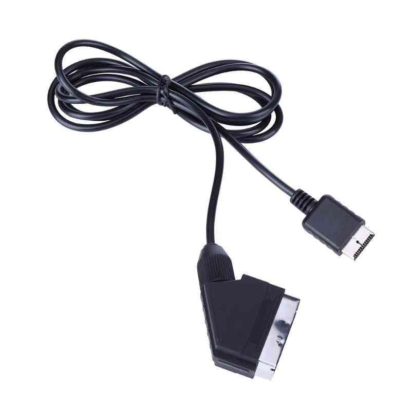 Kabel o długości 1,8 m - przewód AV do konsoli Playstation PS1 PS2 PS3 Slim do PS2 RGB Scart -