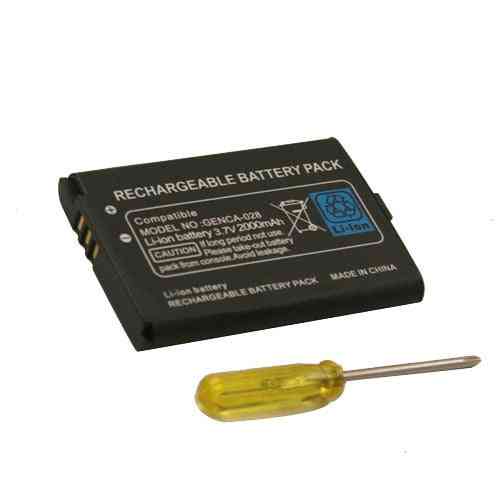 Batterie lithium-ion rechargeable 2000 mAh 3,7 V + kit d'outils pour Nintendo 3ds -
