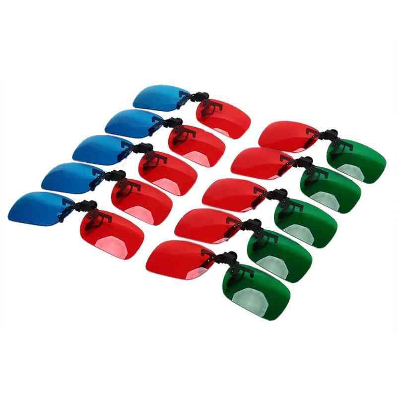 3D-Brillen passen über die meisten Korrekturbrillen für 3D-Filme / Spiele und TV-Braun