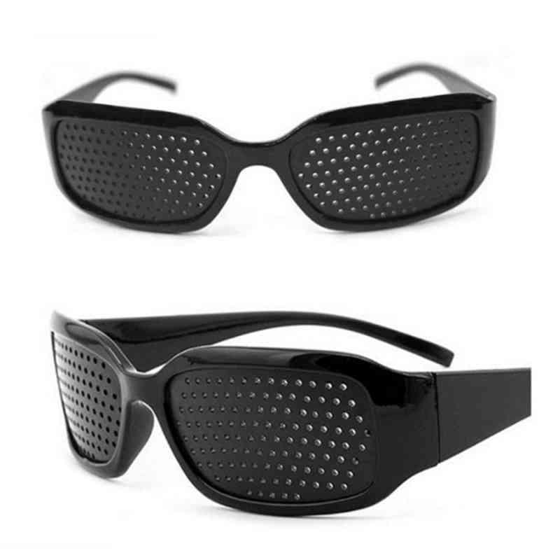 Bril gezichtsvermogen zorg, oefen oog pinhole-bril, anti-vermoeidheid voor pc-scherm bril txtb1 (zwart) -