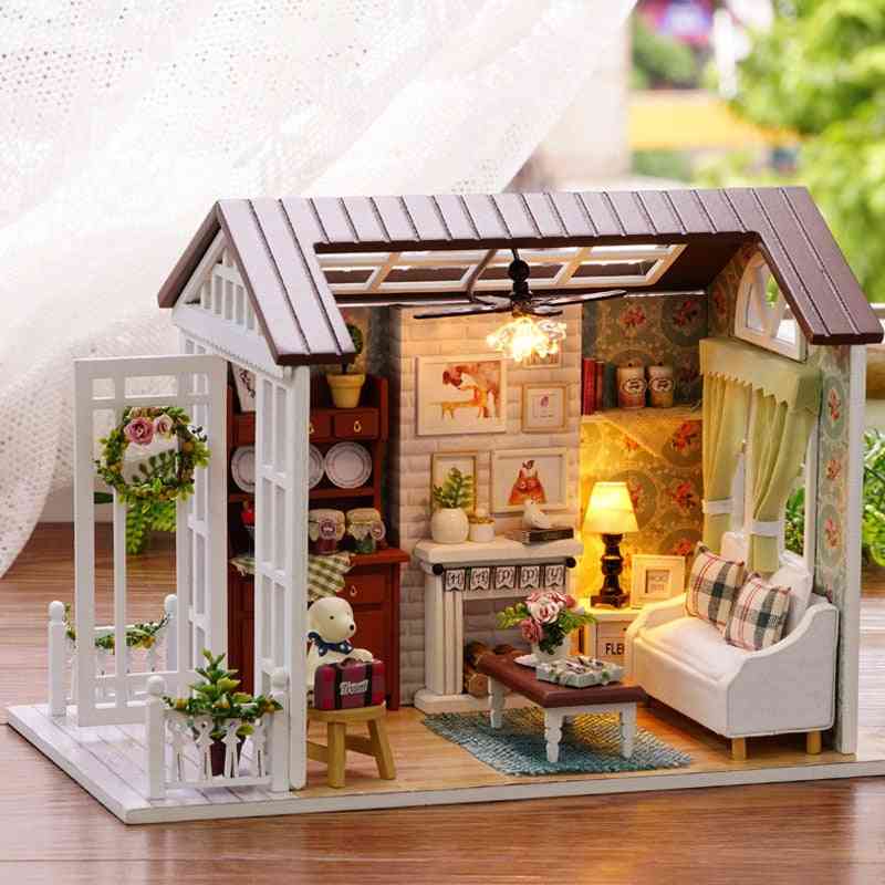 Miniature Dollhouse With Furnitures - Wooden Cutebee Roombox Toy