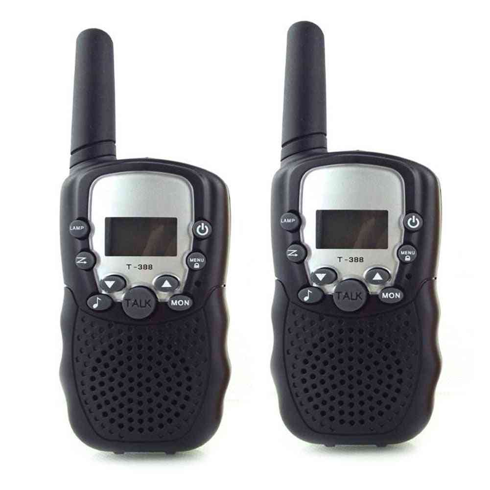 2 stks / set kinderen speelgoed 22 kanaals walkie talkies speelgoed, bidirectionele radio UHF lange afstand handheld transceiver kindergeschenk - zwart