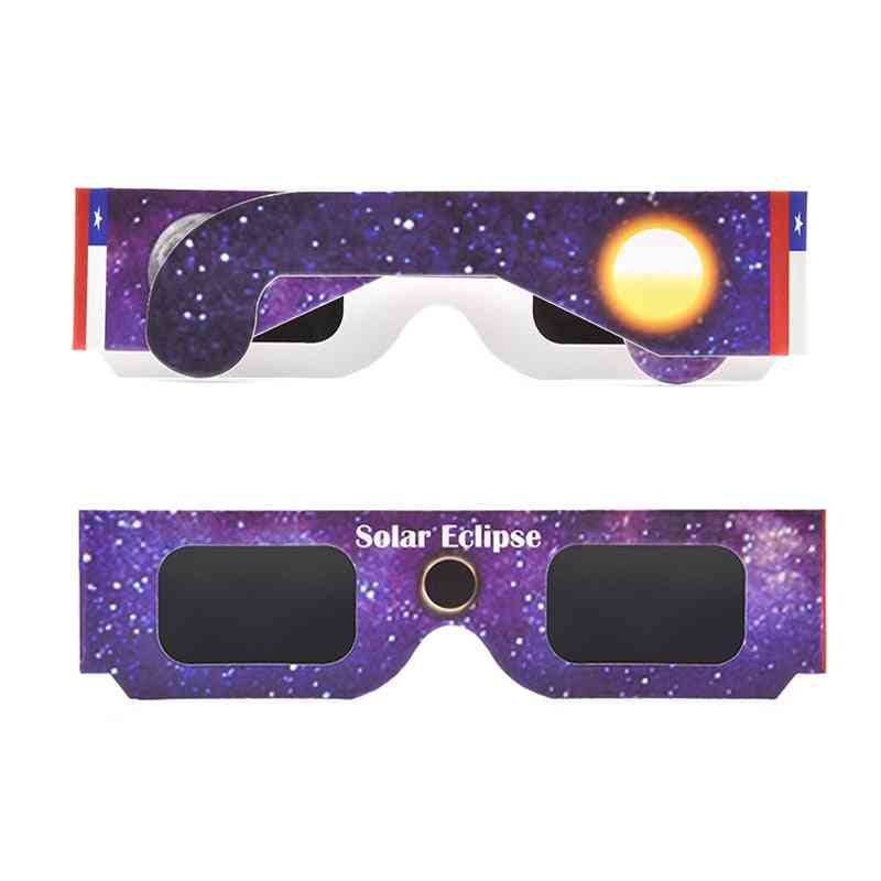 300 Stück Papier Sonnenfinsternis Brille zum Betrachten von Eclipse CE zertifiziert - Mapucheflag
