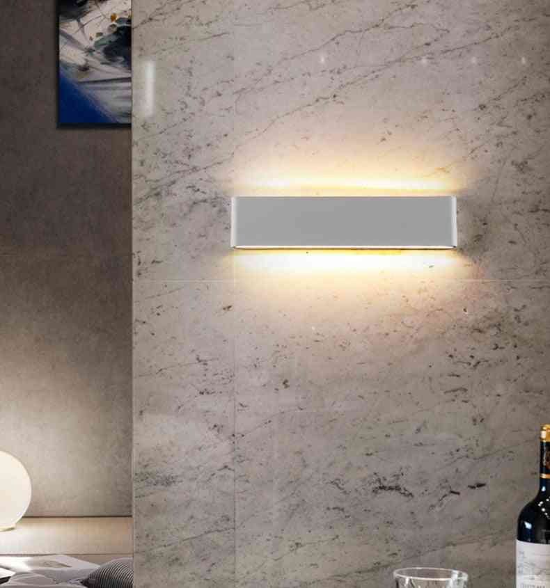 Lámpara de pared led impermeable moderna, luces arriba y abajo adecuadas para jardín, porche -110v 220v - 6w-cuerpo blanco / blanco cálido
