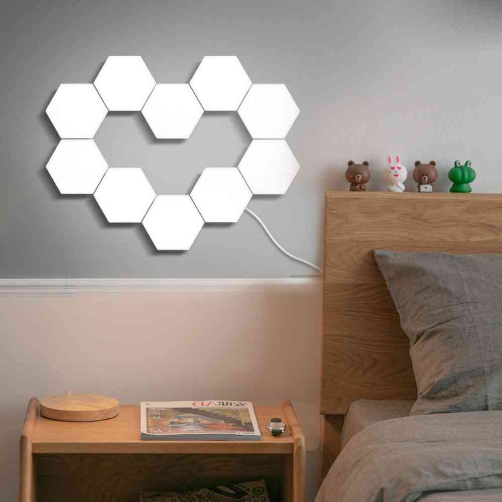 Interrupteur tactile bricolage quantum led hexagonal modulaire, applique murale nordique lumières pour la maison, salon, chambre à coucher - 1 pcs