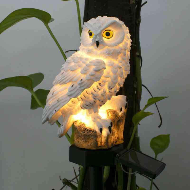 Owl Solar Powered Outdoor Led Garden Light
