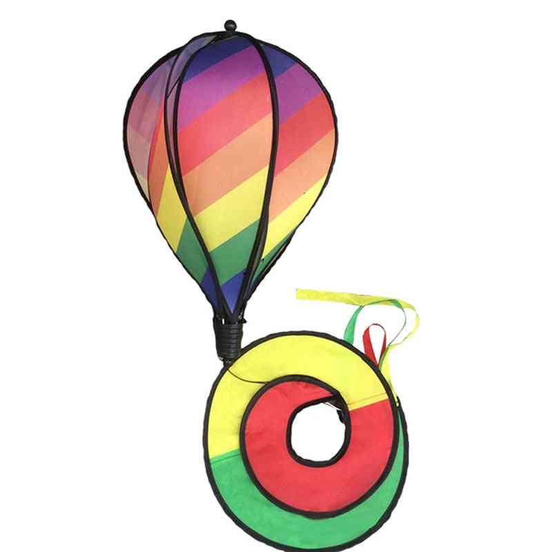 Rainbow Stripe Windsock Hot Air Balloon-kids Toy