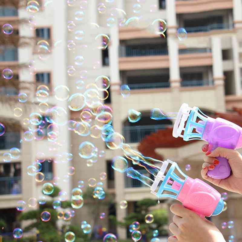 אקדח צעצוע למפוח בועות לילדים - מים וסבון - ידני -