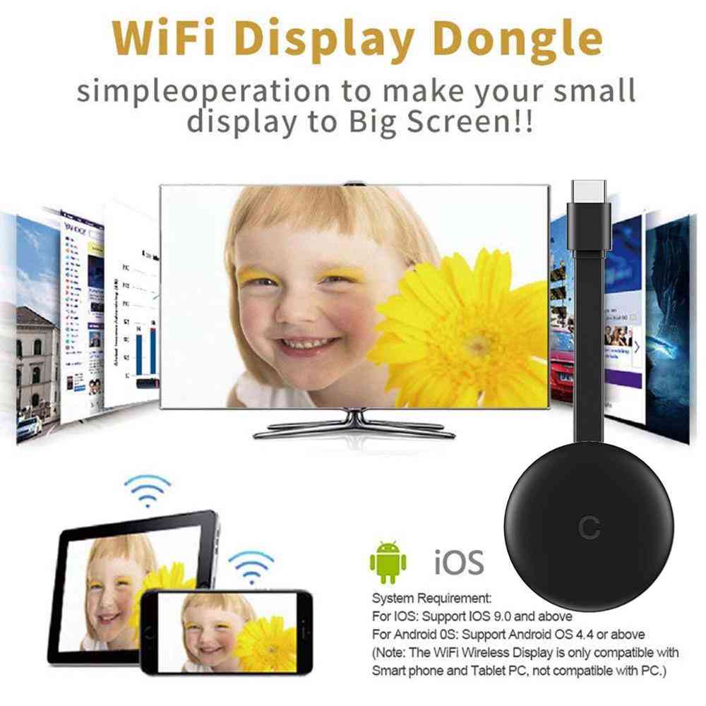 G12 stick trådløs hdmi wifi display tv dongle til google chromecast / miracast airplay android ios (tvstick-g12) -