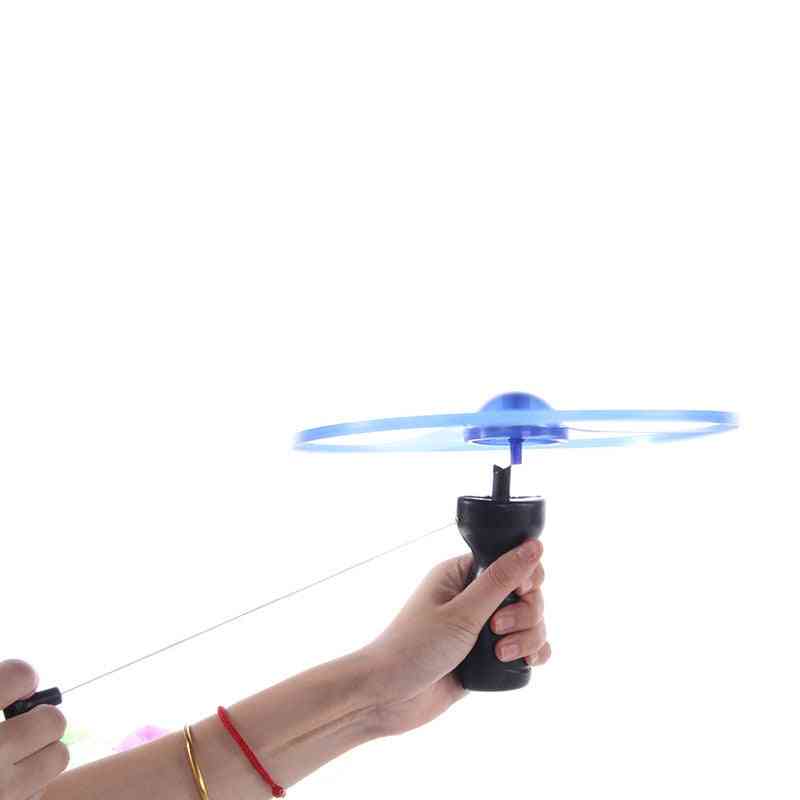 Outdoor Sports Pull Line Saucer - Led Lighting Ufo Parent / Child Interaction