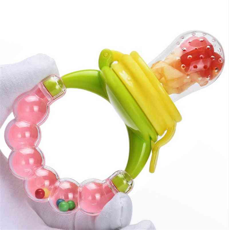 Latex Free, Bell Ring Shape-food Pacifier And Teether