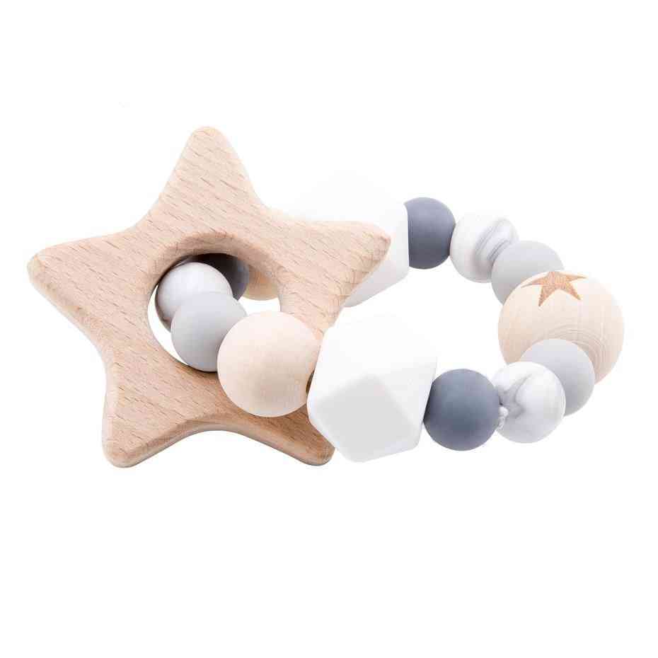 Wooden Rattle Teether Baby