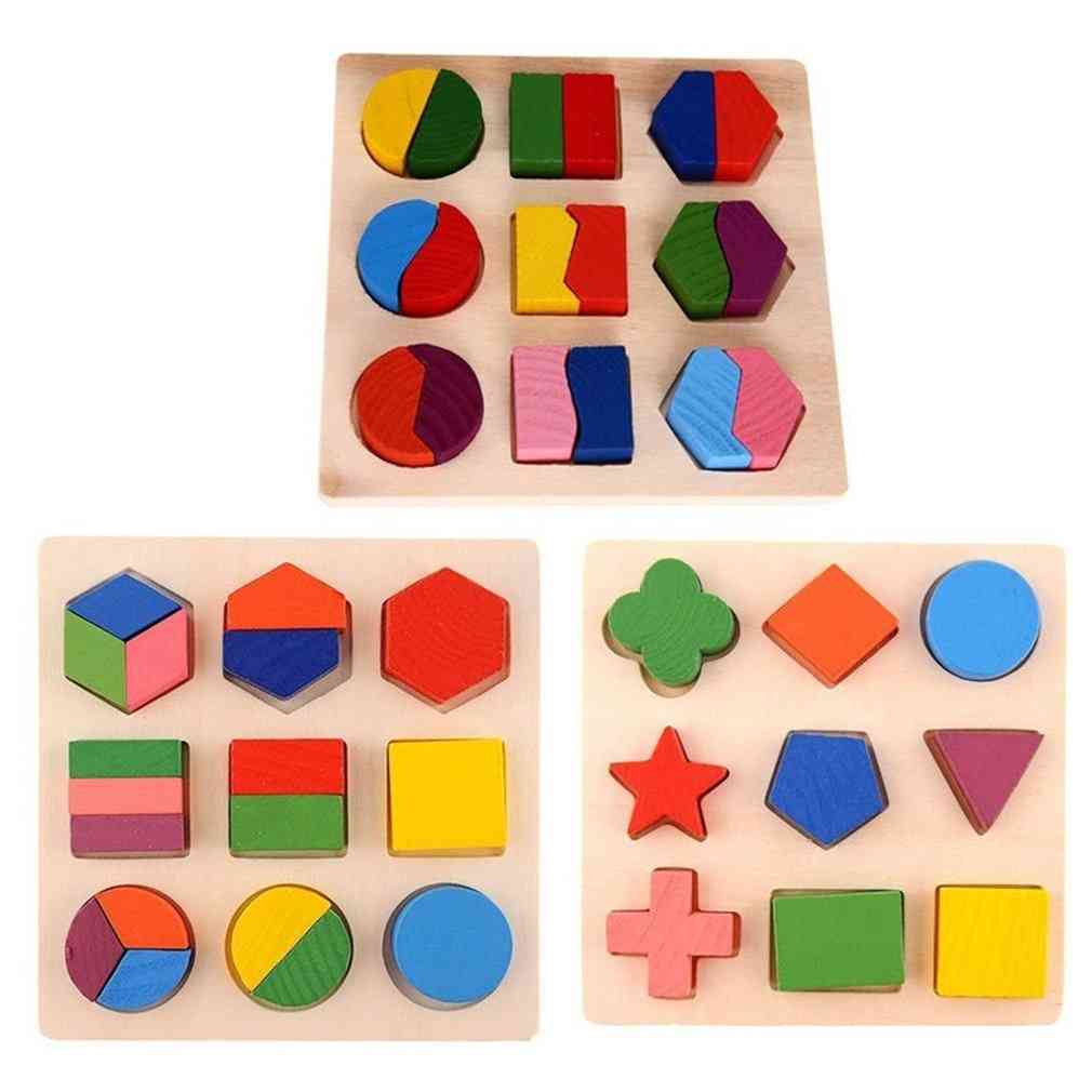 Baby Wooden Geometry Block Puzzles