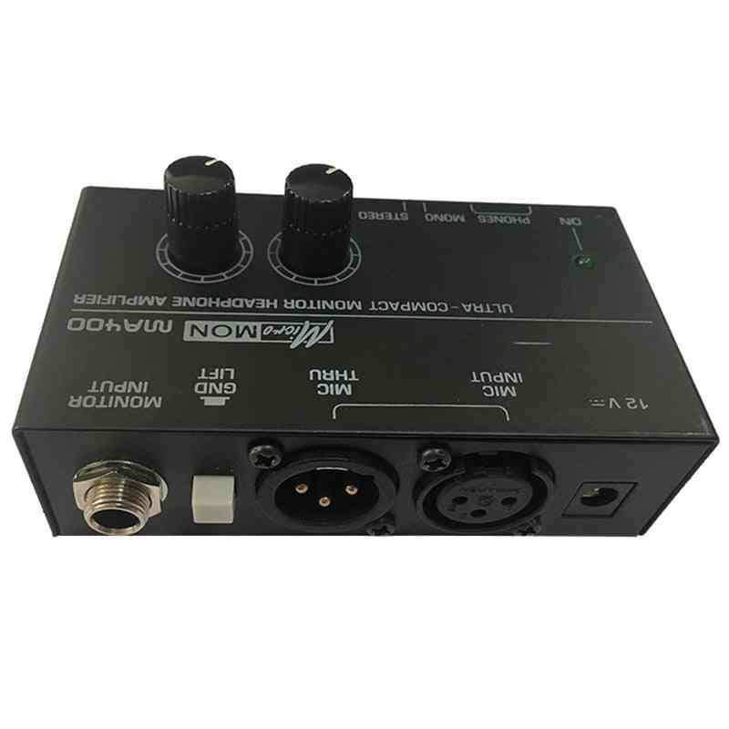 Casque ma400, microphone préamplificateur pour table de mixage de retour personnel avec prise EU (pack noir 1) -