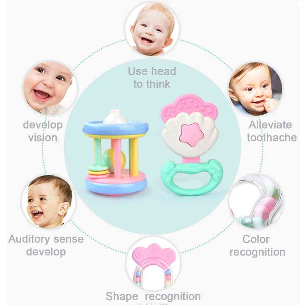 Coolplay bébé jouets main tenir la cloche tremblante, secouer la main anneau de cloche bébé hochets jouets pour nouveau-né 0-12 mois - A1