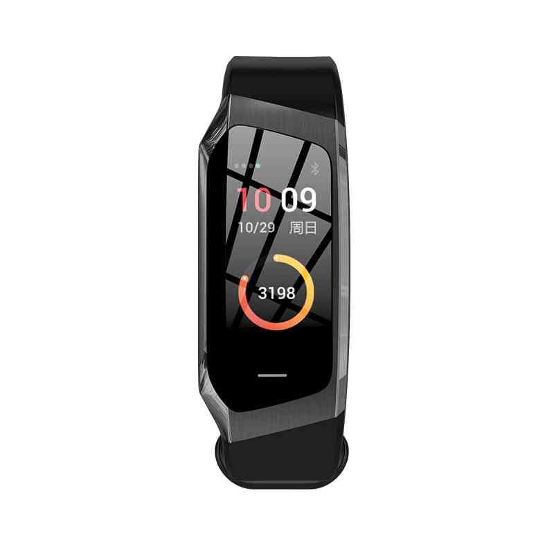 Montre intelligente pour Android / ios tensiomètre cardiofréquencemètre montre sport-fitness, bluetooth 4.0 montre intelligente homme / femme - noir et or