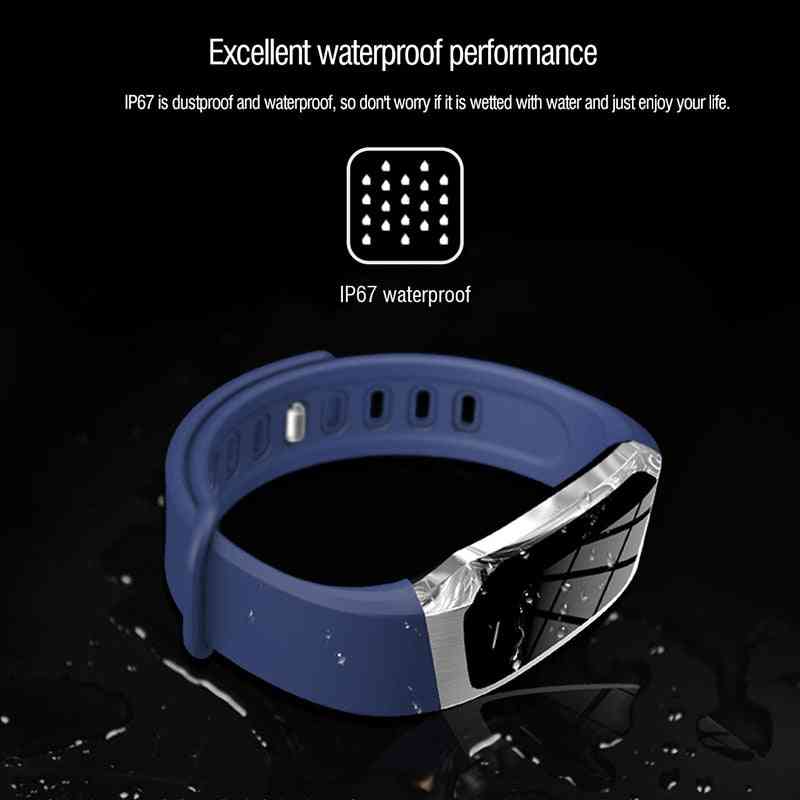 Smart klocka för android / ios blodtryck pulsmätare sport-fitness klocka, Bluetooth 4.0 män / kvinnor smartwatch - svart och guld