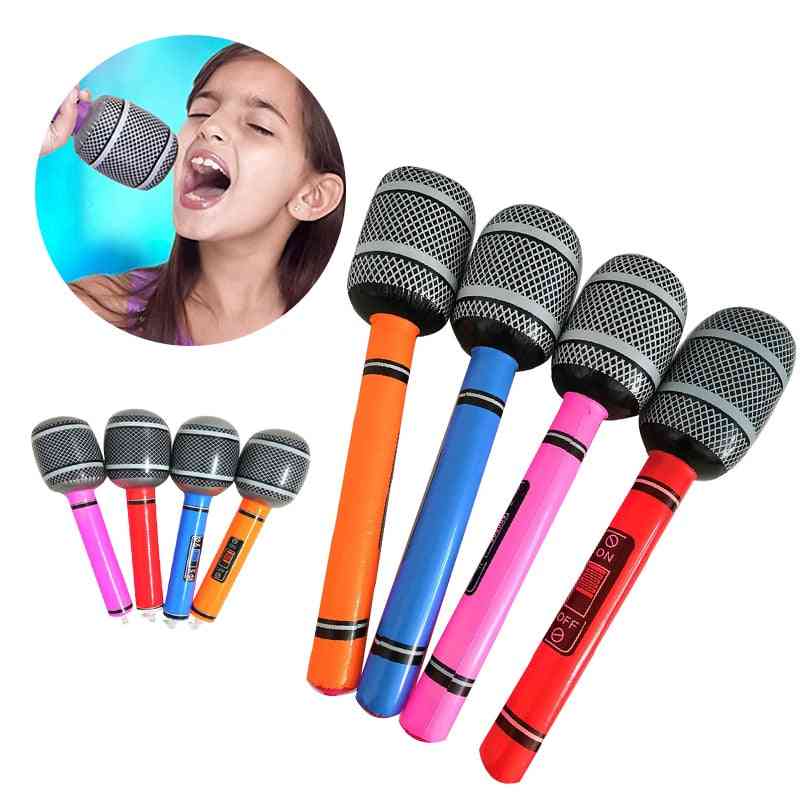 Inflatable Microphone Toy For Cool Party, Stage Decorations And Prop