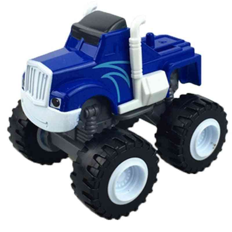 Giocattoli per auto macchine mostro, veicoli per camion frantoio miracolosi russi figura giocattoli fiammeggiati per bambini regali di compleanno - blu