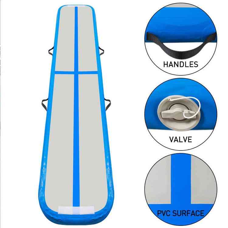 Air Track Tumbling Floor Mat For Gymnastics- Inflatable With Electric Pump