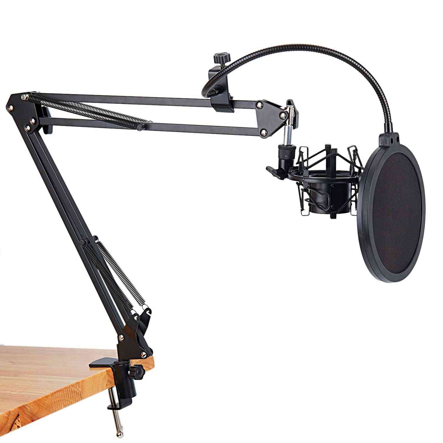 Universal Shock Mount Mic Holder Table Mounting Clamp